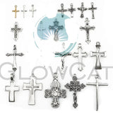 Gothic Religion Jesus Cross Pendant for Jewelry Making Punk Women Earrings