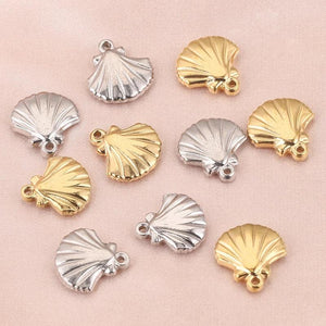 5pcs Gold-Plate Stainless Steel Charms for Bracelet & Necklace Making