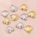 5pcs Gold-Plate Stainless Steel Charms for Bracelet & Necklace Making