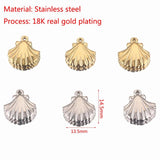 5pcs Gold-Plate Stainless Steel Charms for Bracelet & Necklace Making