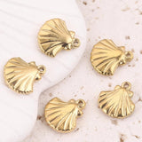 5pcs Gold-Plate Stainless Steel Charms for Bracelet & Necklace Making
