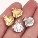 5pcs Gold-Plate Stainless Steel Charms for Bracelet & Necklace Making