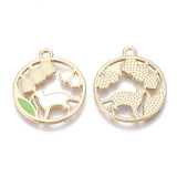 5 pcs Cat Flower Charms for Earring Bracelet DIY Jewelry Making