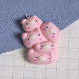 10pcs Cartoon Animals Pig Rabbit Bear Cat Charms DIY Jewelry Making