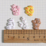 10pcs Cartoon Animals Pig Rabbit Bear Cat Charms DIY Jewelry Making