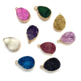 Teardrop Crystal Pendant Small Natural Stone DIY Jewellery Making