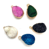 Teardrop Crystal Pendant Small Natural Stone DIY Jewellery Making