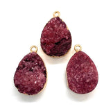 Teardrop Crystal Pendant Small Natural Stone DIY Jewellery Making