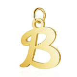 5pcs Stainless Steel Alphabet Charms DIY Initials A-Z Pendant with Jump Ring