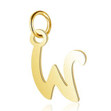 5pcs Stainless Steel Alphabet Charms DIY Initials A-Z Pendant with Jump Ring