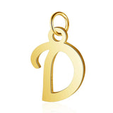 5pcs Stainless Steel Alphabet Charms DIY Initials A-Z Pendant with Jump Ring