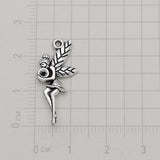 35pcs Antique Silver Fairy Charms Angel Wings Ball Pendant for DIY Jewelry
