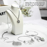 35pcs Antique Silver Fairy Charms Angel Wings Ball Pendant for DIY Jewelry