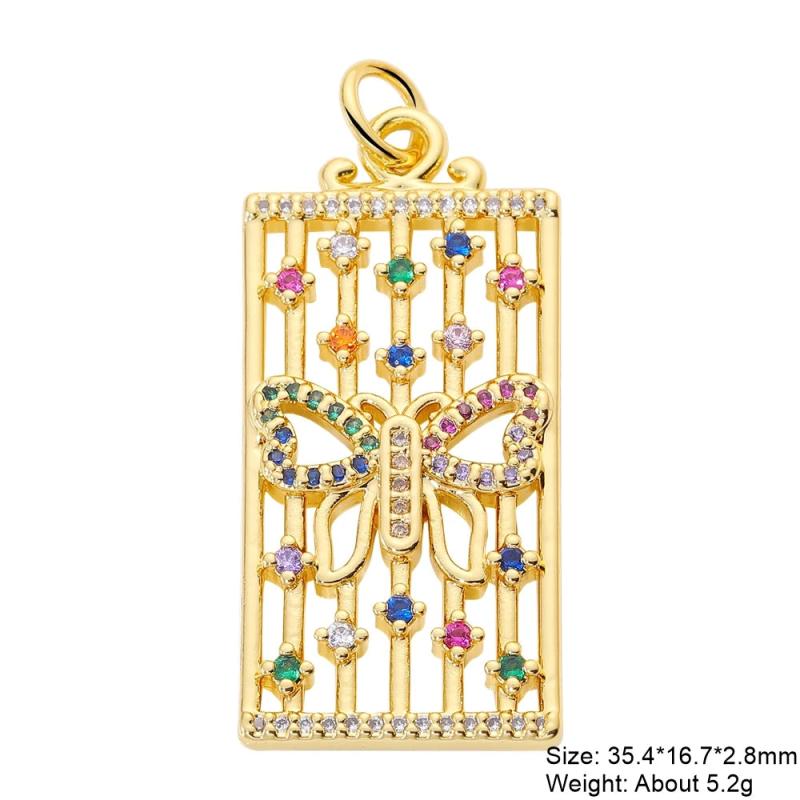 18K Plated Rainbow Star Hamsa Love Heart Crown Charm Set