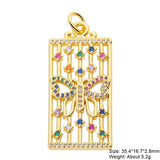 18K Plated Rainbow Star Hamsa Love Heart Crown Charm Set