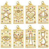 18K Plated Rainbow Star Hamsa Love Heart Crown Charm Set