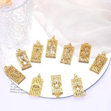 18K Plated Rainbow Star Hamsa Love Heart Crown Charm Set