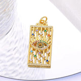 18K Plated Rainbow Star Hamsa Love Heart Crown Charm Set