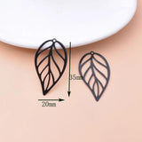 6pcs Brass Laser Cut Round Leaf Charms for Earrings Pendant