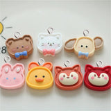 10Pcs Animal Resin Charms Duck Bear Cat Dog Fox Pendant DIY Jewelry Making