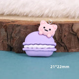 10pcs Korea Animal Cat Bread Cake Charms Resin Cartoon Pendant Flatback Patch
