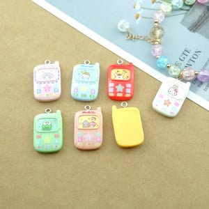 Cartoon Telephone Charms Earring Bracelets Jewelry Making DIY Pendants