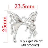 10Pcs Alloy Butterfly Charms Pendant DIY Bracelet Necklaces Craft