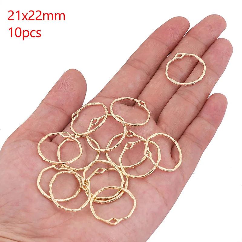 Hollow Frame Open Back Bezel Pendants Geometric Charms DIY UV Resin Jewelry