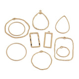 Hollow Frame Open Back Bezel Pendants Geometric Charms DIY UV Resin Jewelry