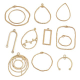 Hollow Frame Open Back Bezel Pendants Geometric Charms DIY UV Resin Jewelry