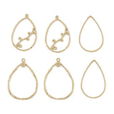 Hollow Frame Open Back Bezel Pendants Geometric Charms DIY UV Resin Jewelry