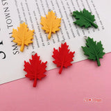 10pcs Resin Lucky Tree Charm Leaf Pendant for DIY Jewelry Scrapbooking