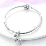 Schnauzer Puppy Dog Dangle Charm for Bracelet Necklace Beads Silver Jewelry