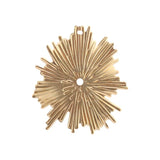 20pcs Raw Brass Sun Flower Charms Sun Leaves Hanging Earrings Charm
