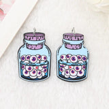 8Pcs Roller Skating Eyeball Rainbow Eye Disco Acrylic Charms for Jewelry Diy