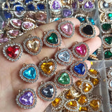 20Pcs Love Heart Pendant Necklace Earrings Charm Jewelry