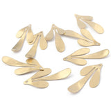 10Pcs Brass Leaf Feather Flower Charms for DIY Necklace Earrings