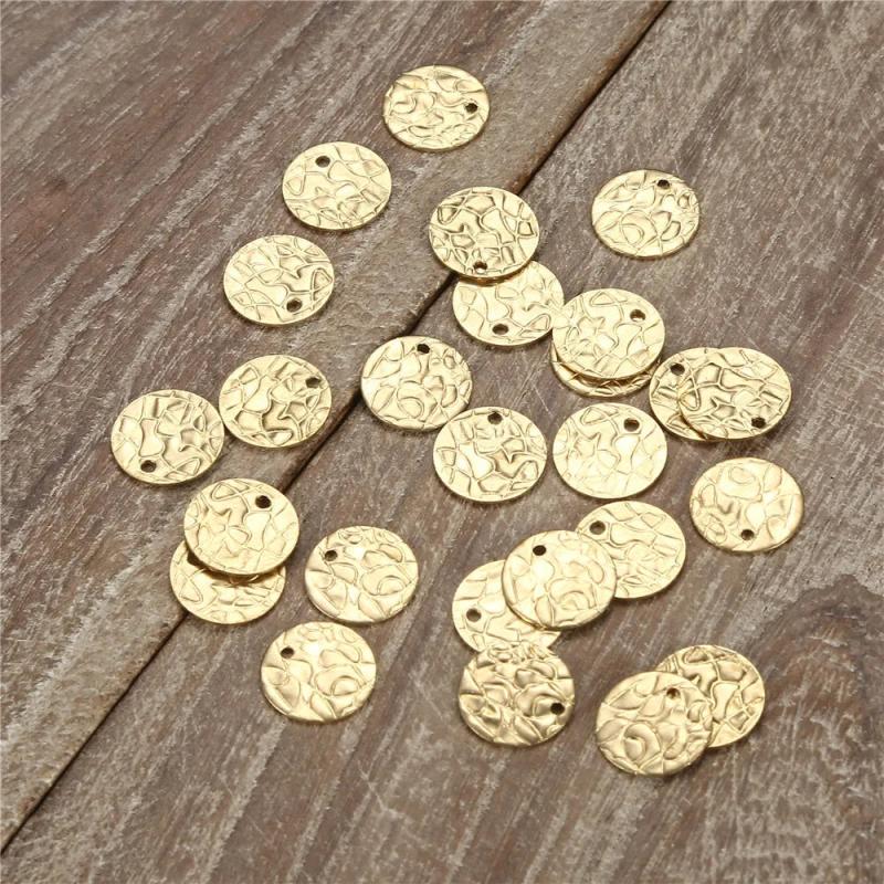 100PCS Alloy Coin Disc Charms for Jewelry Making