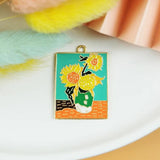 10pcs Van Gogh Painting Enamel Charms for Jewelry Making