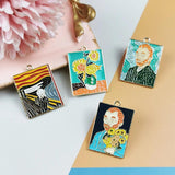 10pcs Van Gogh Painting Enamel Charms for Jewelry Making