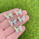 Crystal Butterfly Glass Necklace Pendant Multicolor Charm DIY J