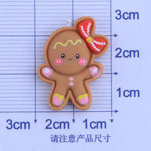 10Pcs European Christmas Tree Santa Claus Bear Deer Charms For Jewelry Making