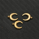 10PCS Stainless Steel Moon Charms Pendants Jewelry Making DIY Necklace Bracelet
