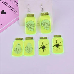 10pcs 24*50 Halloween Poison Bottle Charms for DIY Jewelry Making