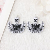 10Pcs Skeleton Woman Loves Books Charms for DIY Making