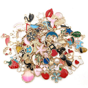 Mixed Cartoon Enamel Alloy Charms for Jewelry Making DIY Pendant
