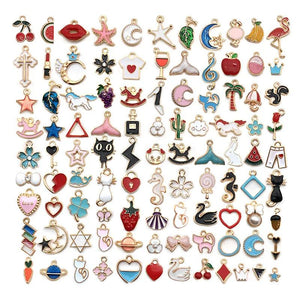 Mixed Cartoon Enamel Alloy Charms for Jewelry Making DIY Pendant