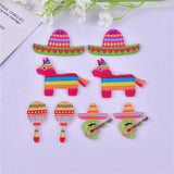 10pcs Cinco De Mayo Cactus Horse Hat Charms for DIY Jewelry