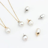 4pcs Freshwater Loose Pearl Baroque Water Drop Shape Charms Beads