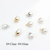4pcs Freshwater Loose Pearl Baroque Water Drop Shape Charms Beads